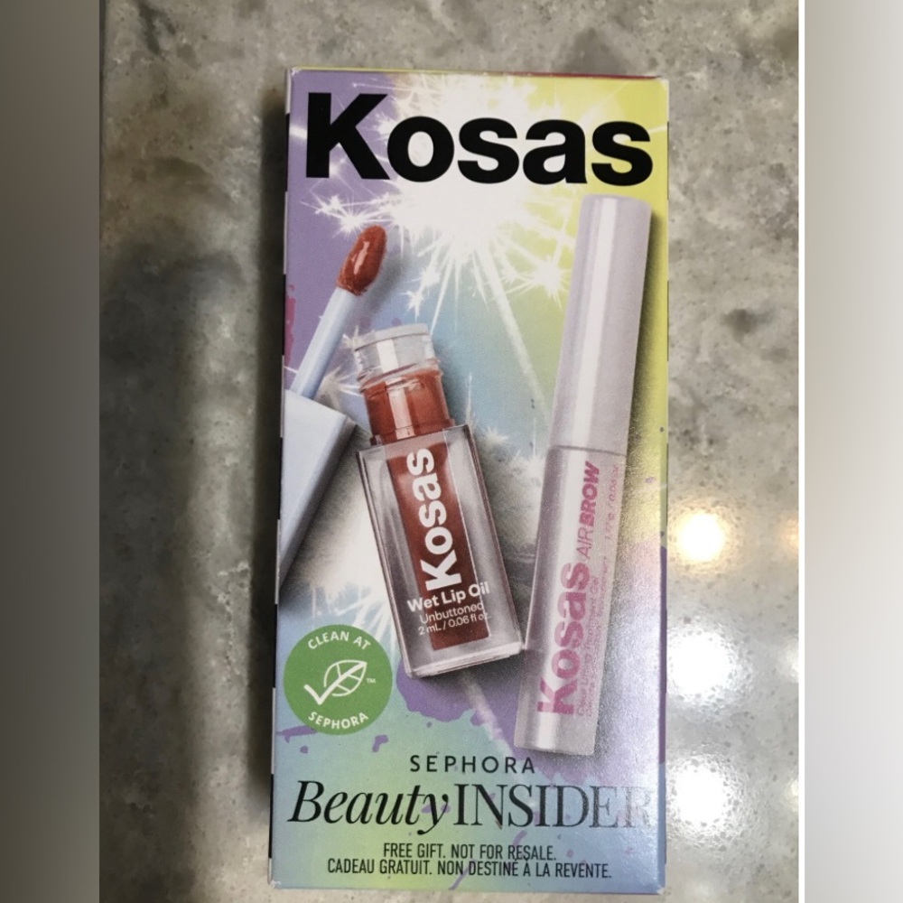 Kosas Set -Air Brow Gel & Wet Lip Oil Gloss